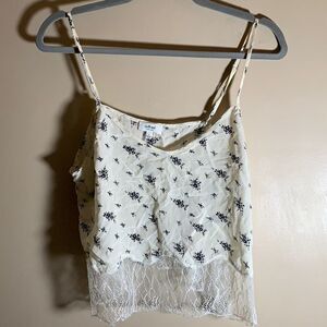 Wilfred Aritzia Silk Floral Crop Top